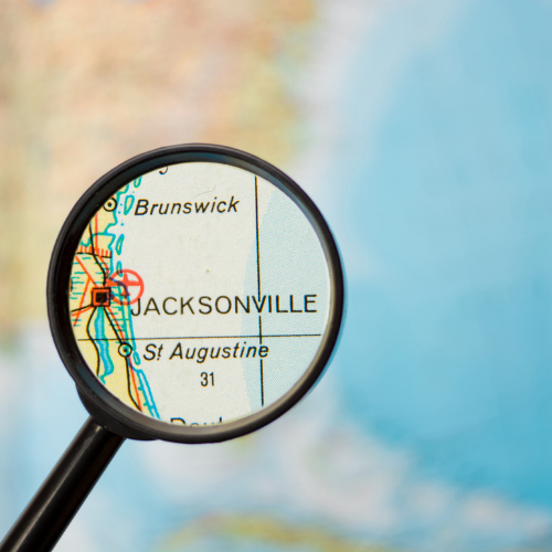 Map view of Jacksonville listings